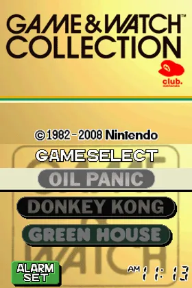 Game & Watch Collection (USA) (Club Nintendo) screen shot title